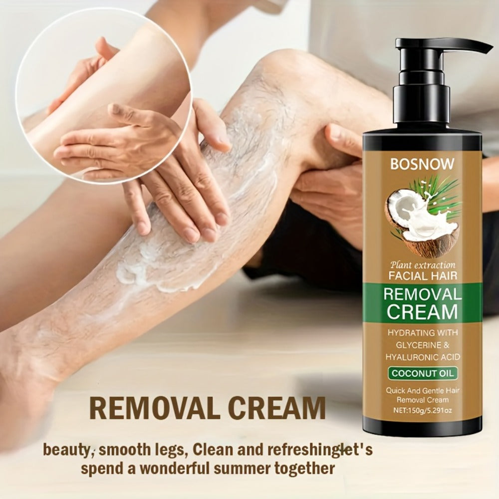 Painless Hair Removal Cream 150g 3-Minute Fast Acting – Coconut Extract Squalane Depilatory for Underarms Arms Legs Thighs Body Bikini, Smooth Skin Up to 15 Days for Women - product image 10