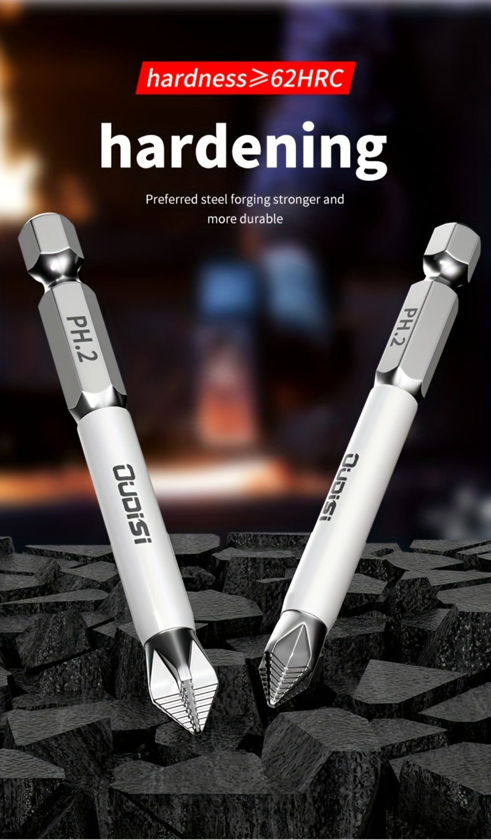 Magnetic Screwdriver Bits Set 6pcs, Phillips Cross Drill Bits with High-Strength Impact Resistance & Non-Slip Design, Electric Screwdriver Bit Kit 25 50 65 70 90 150mm for Power Dr - product image 14
