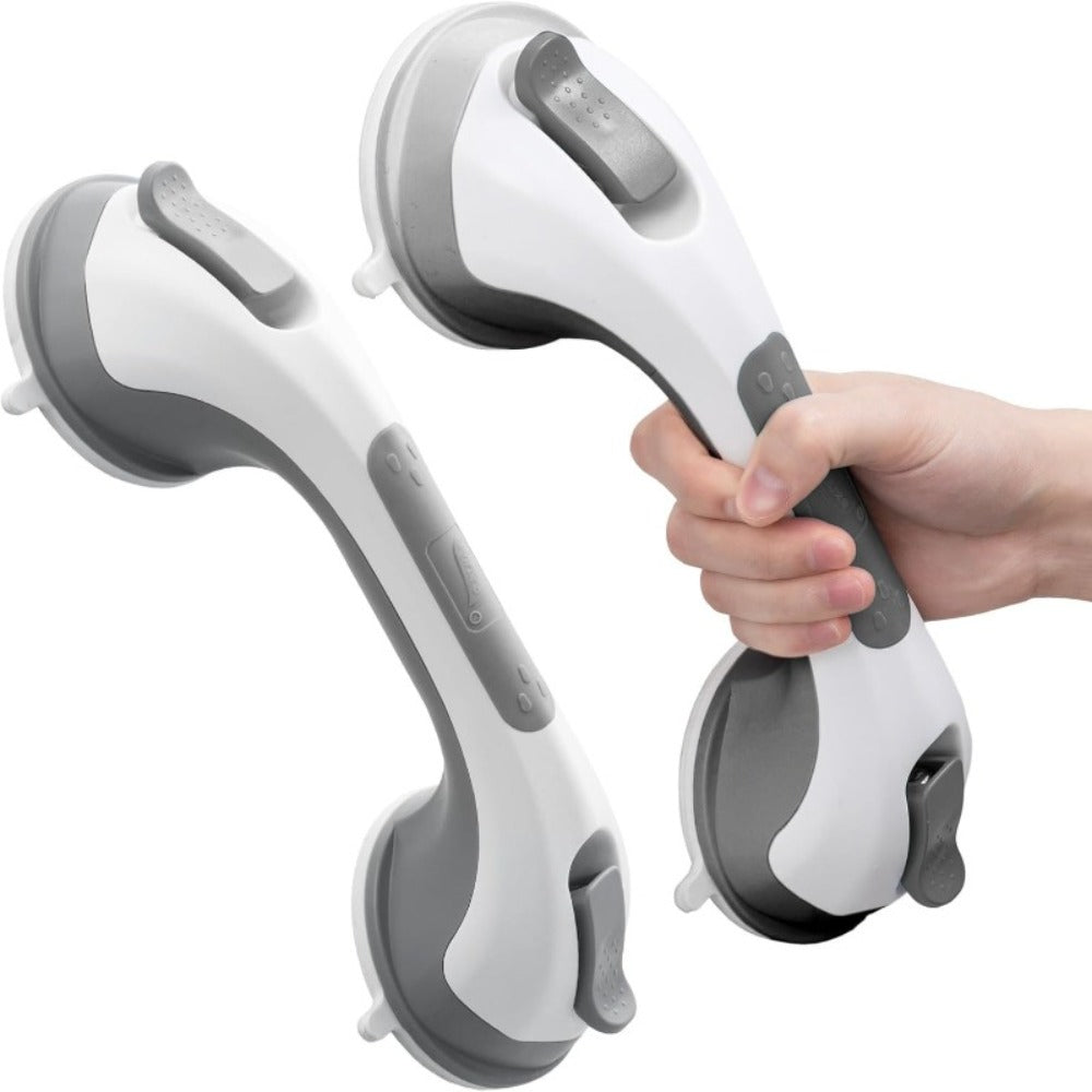 Grab Bar for Shower Suction Cup Heavy Duty 12 Inch Bathroom Safety Handle No Drill Removable Waterproof Shower Grip Bar for Elderly Handicapped Disabled Non-Slip Bathtub Assist Han - product image 2