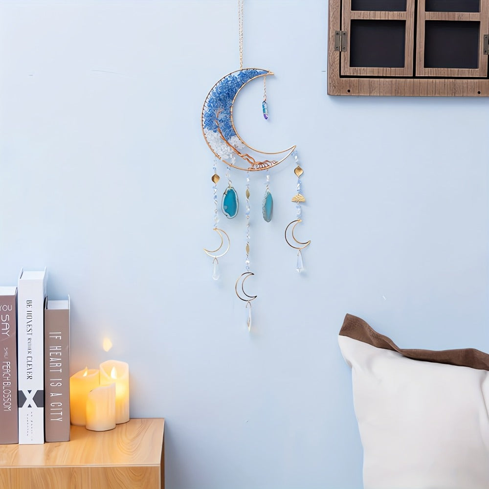 Dreamcatcher Moon Suncatcher Wall Hanging – Handmade Boho Wind Chime Pendant for Indoor Outdoor Garden, Courtyard & Party Decor – Christmas & Birthday Gift - product image 32