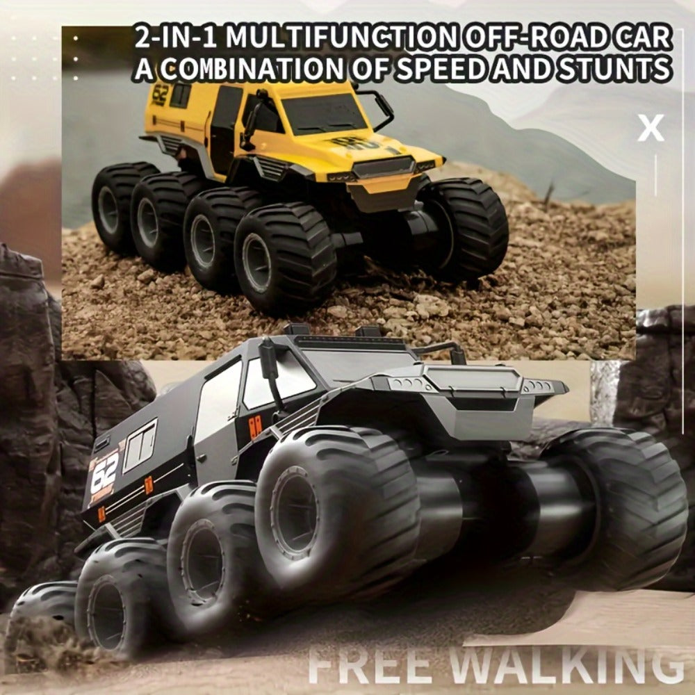 Amphibious RC Truck 8-Wheel Drive 4-Motor Off-Road Climbing Remote Control Armored Vehicle, Oversized All-Terrain Land & Water Military Truck Toy | Epic Gift - product image 5