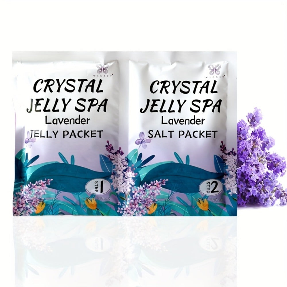 Foot Soak for Dry Cracked Feet Jelly Spa Bubble Bath Salt — Moisturizing Exfoliating Foot Care Treatment, Honey Lavender Lemon & Rose Scents, Relaxing At-Home Pedicure Spa Gift for - product image 5