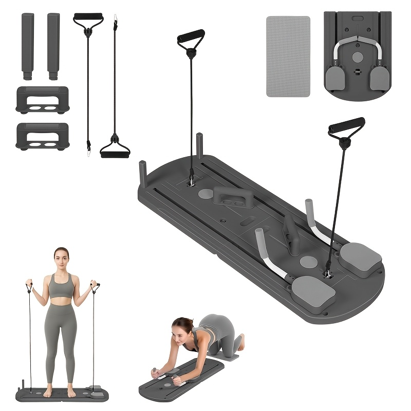 350LB Capacity, PP Anti-Distortion, Collapsible with Resistance Bands & Non-Slip Feet for Shoulders, Abs & Full Body Strength Training – Home Pilates Training - product image 10