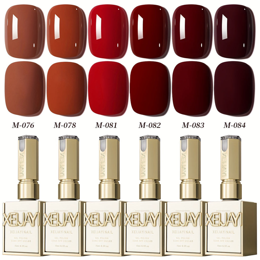 Jelly Gel Nail Polish Set 6 Colors — Nude Pink Translucent Soak Off LED UV Curable Semi-Permanent Gel Polish Kit | Photo Frame Bottle | Long Lasting Glossy Finish | Home Salon DIY  - product image 13
