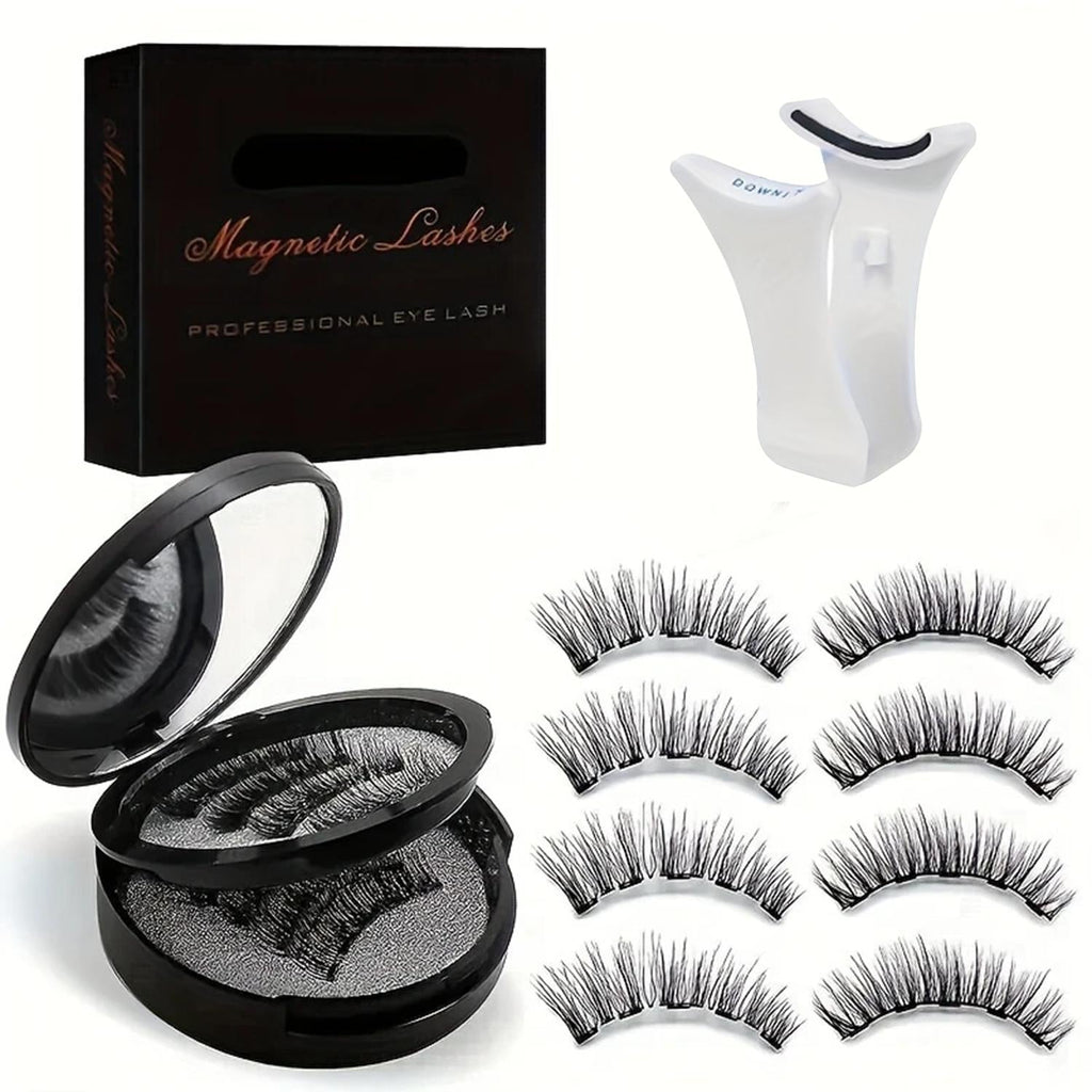 Waterproof 3D Magnetic Lashes 8Pcs Reusable Double Strip False Eyelashes Set with Clips & Glue – Natural Look for Women, Daily Wear, Parties & Special Occasions - product image 15