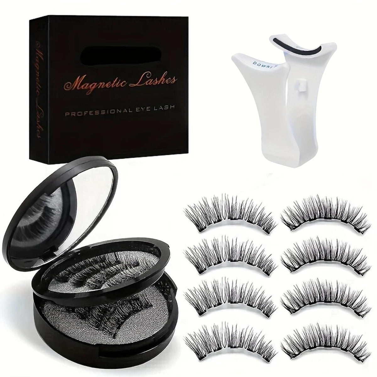 Waterproof 3D Magnetic Lashes 8Pcs Reusable Double Strip False Eyelashes Set with Clips & Glue – Natural Look for Women, Daily Wear, Parties & Special Occasions - product image 15
