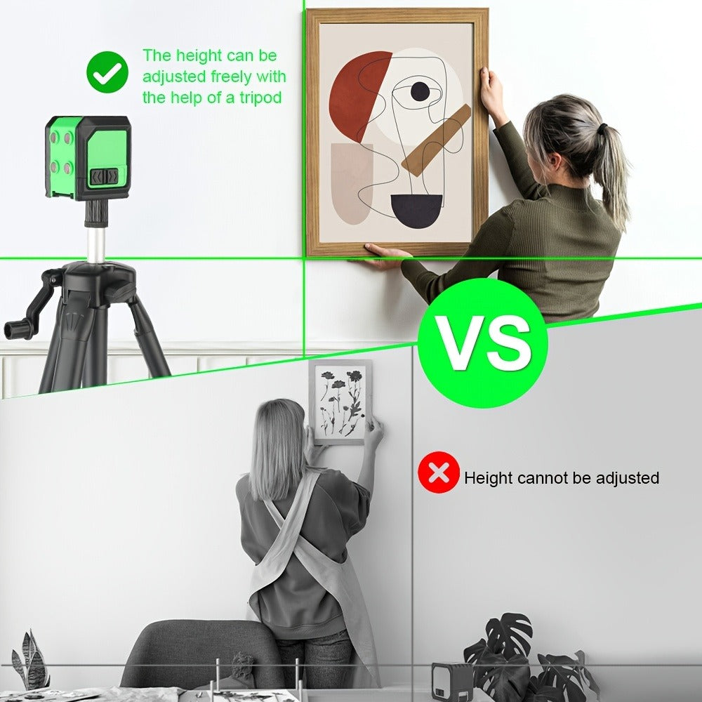 Green Laser Level Self Leveling Cross Line Horizontal Vertical Green Beam Laser with 39 Inch Adjustable Tripod Rotating Head for Home Decoration Construction Tiling Alignment - product image 9