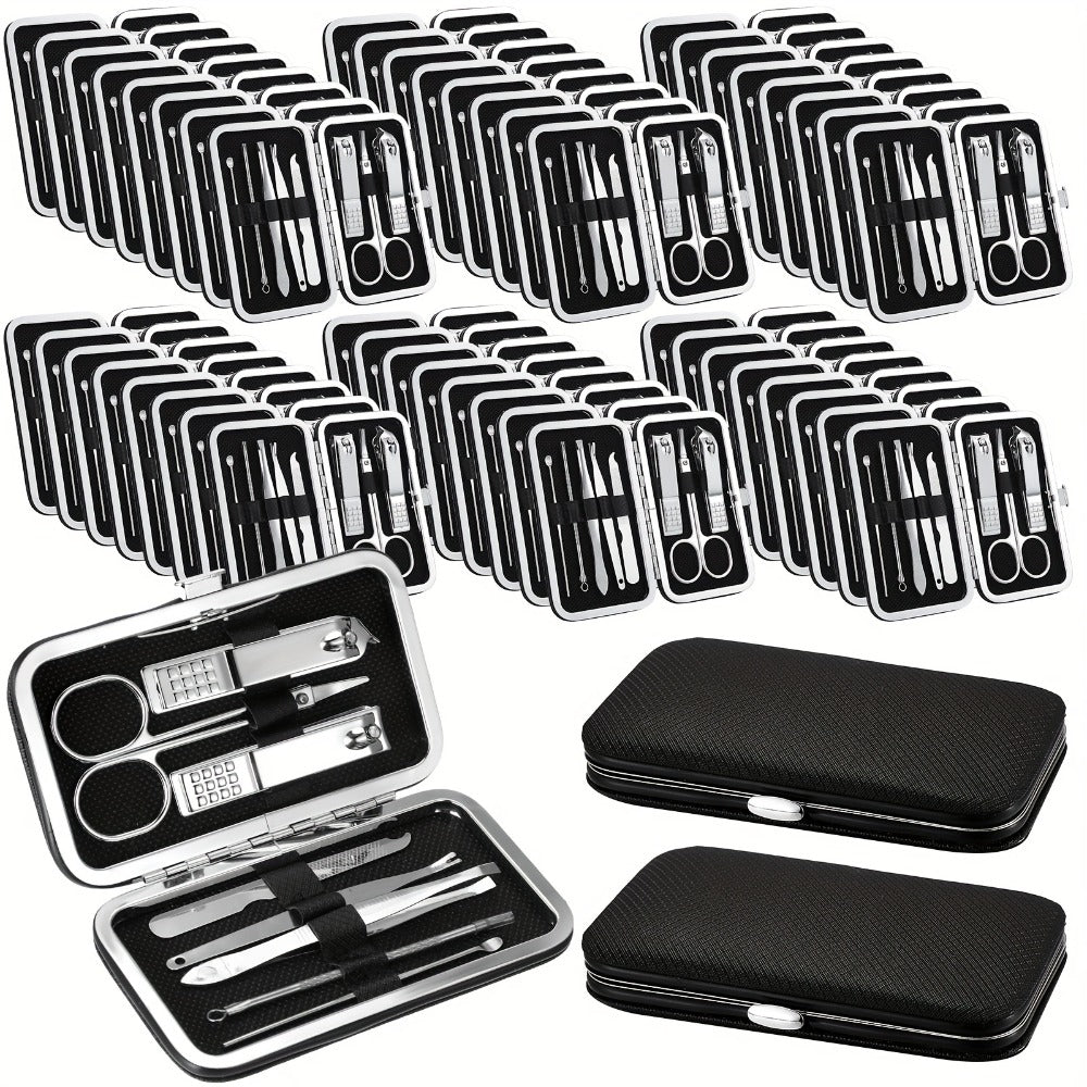 Bulk Nail Clipper Set 50 Pack 8-in-1 Stainless Steel Manicure Pedicure Kit with Portable Travel Case – Professional Grooming Tools Gift Set for Men Women Family Corporate Employees - product image