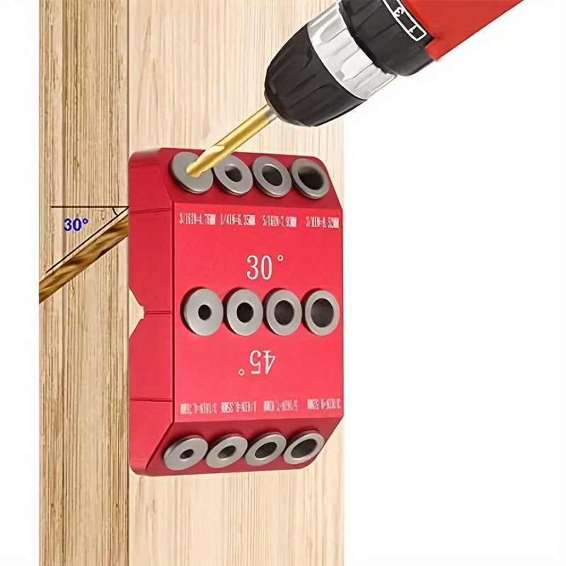 Metal Drill Guide Jig 30° 45° 90° with Allen Wrench – Precise Multi-Angle Drilling for Cable Railing, Lag Screw, Deck Post & Stair Handrail Installation - product image 9