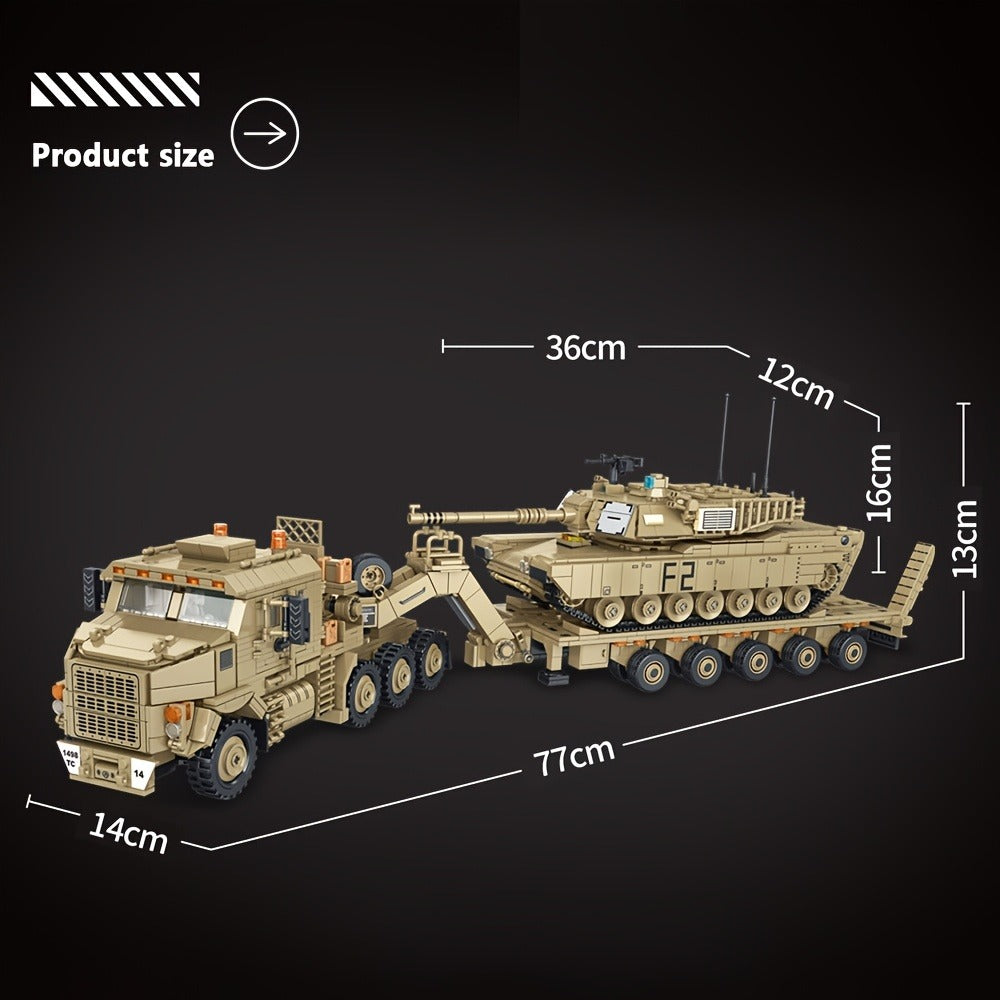 Armored Heavy Transport Vehicle Brick Model Kit Adult Collector Display Piece Hobbyist Gift Military History Enthusiasts Model 628015 – MOC Military Tank - product image 2