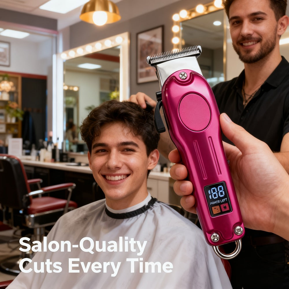 Cordless Hair Clipper Set for Men & Women — Professional Wireless Barber Clippers with T-Blade Trimmer, LED Screen, Adjustable Taper Lever, Rechargeable USB, Steel Blades, Home & T - product image 4