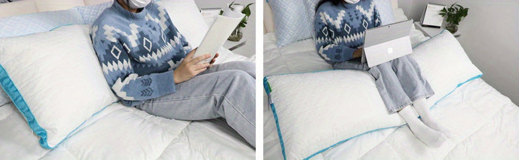 Body Pillow for Adults Full Body Pillow Firm Long Sleeping Pillow for Back Stomach Side Sleeper Bed Pillow Support Pregnancy Pillow Grey Pink - product image 16