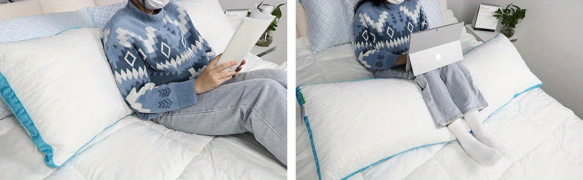 Body Pillow for Adults Full Body Pillow Firm Long Sleeping Pillow for Back Stomach Side Sleeper Bed Pillow Support Pregnancy Pillow Grey Pink - product image 16