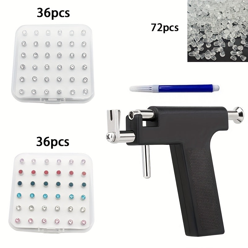 Ear Piercing Tool Set Reusable - Safe Ear Piercing Kit with Ear Studs, Professional Piercing Gun for Home & Salon Use, Unisex, Hypoallergenic Ear Studs Included, Multiple Combinati - product image 10