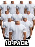 10 Pieces of Unisex Round Neck Cotton T-shirt Basic, Soft, Comfortable and Breathable, Essential for Sports Exercise and Fitness, Daily Casual Trend Wear - product image