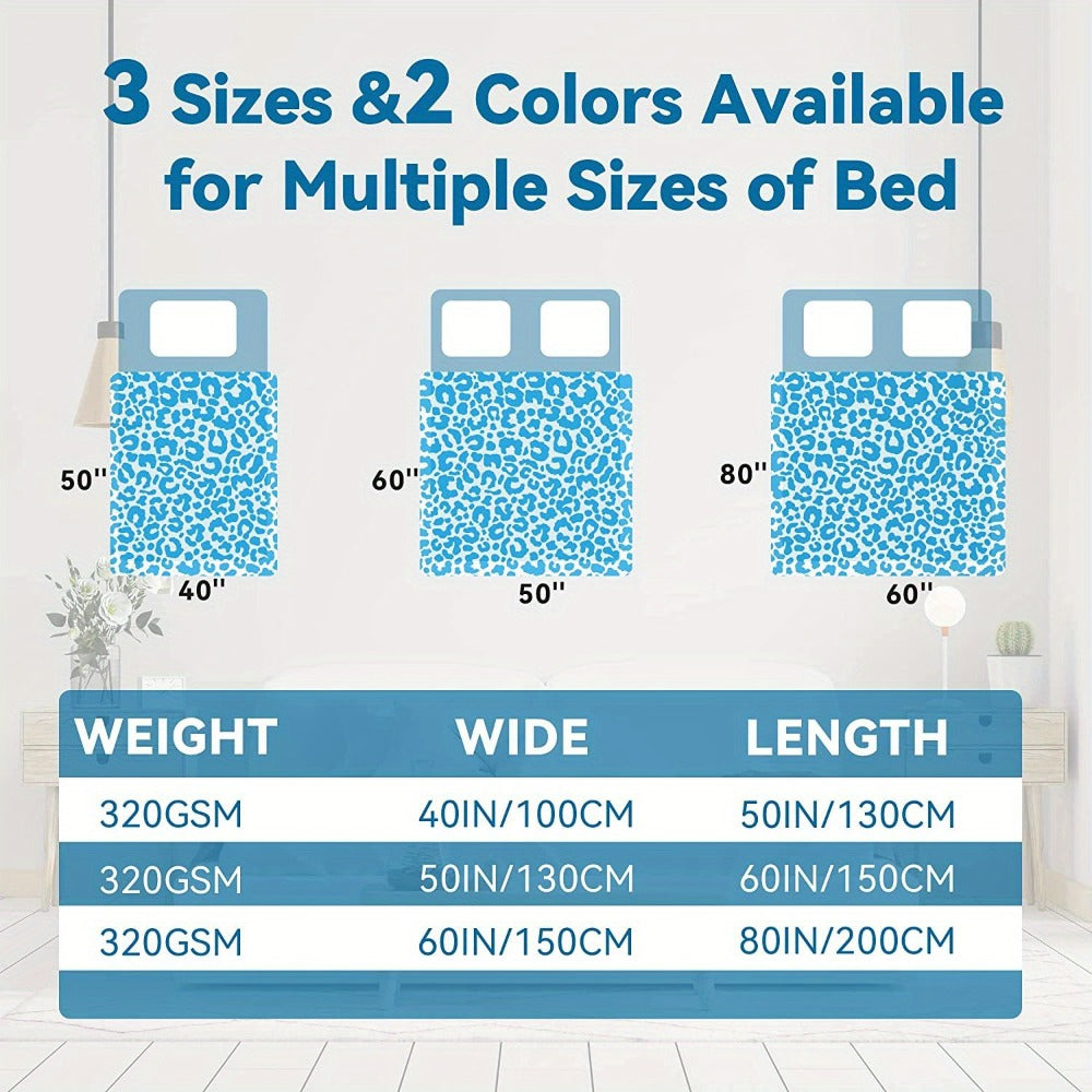 Leopard Print Throw Blanket – Soft Fluffy Jacquard Fleece Flannel for Couch, Bed, Sofa & Camping, 3 Sizes, 5 Colors - product image 13