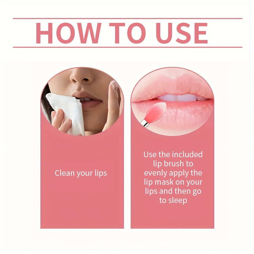 Collagen Lip Mask Overnight Plumping 30g — Moisturizing Repair Treatment for Dry Cracked Chapped Lips Night Care Revitalizing Softens Protects Firms Lip Skin Women 1.05oz - product image 7