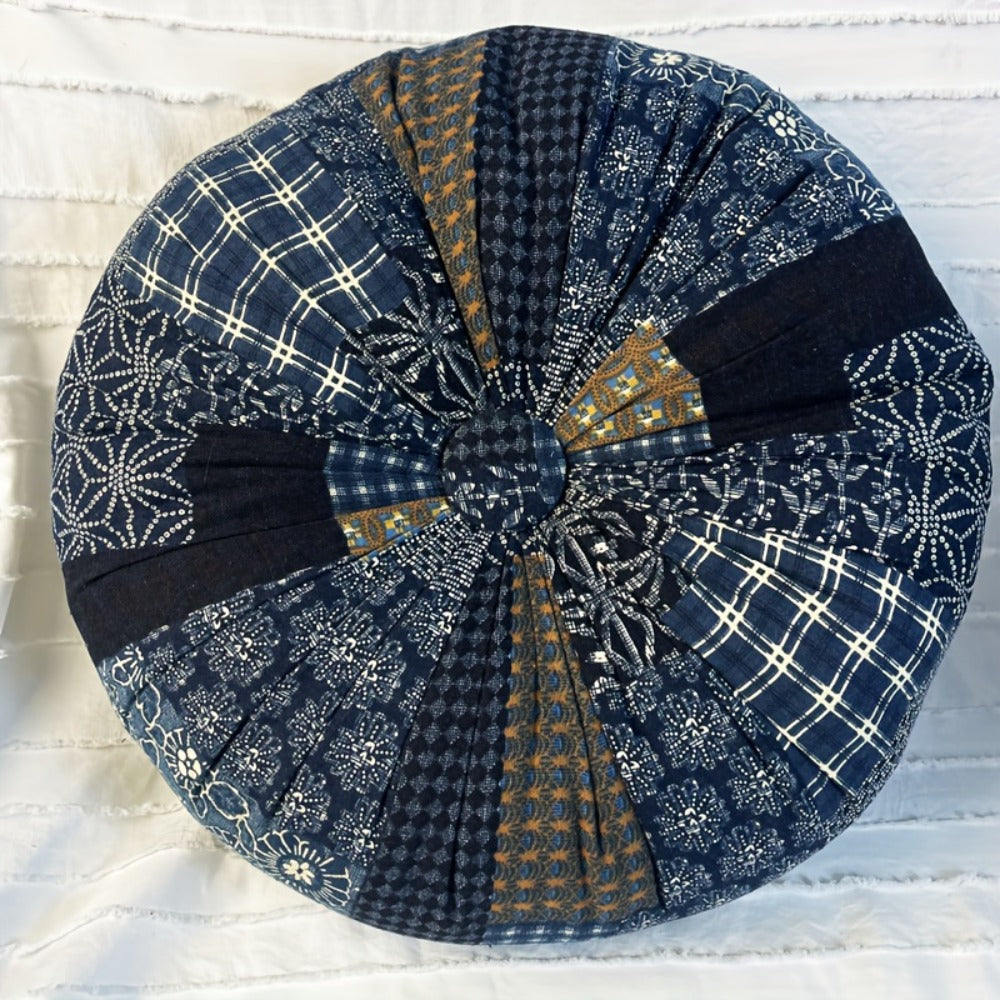 Floor Pillow Round Bohemian Thick Cushion Vintage Floral Pattern Boho Meditation Seat Pad Fade Resistant Cotton Filled Decorative Pouf for Living Room Bedroom All Seasons - product image 5