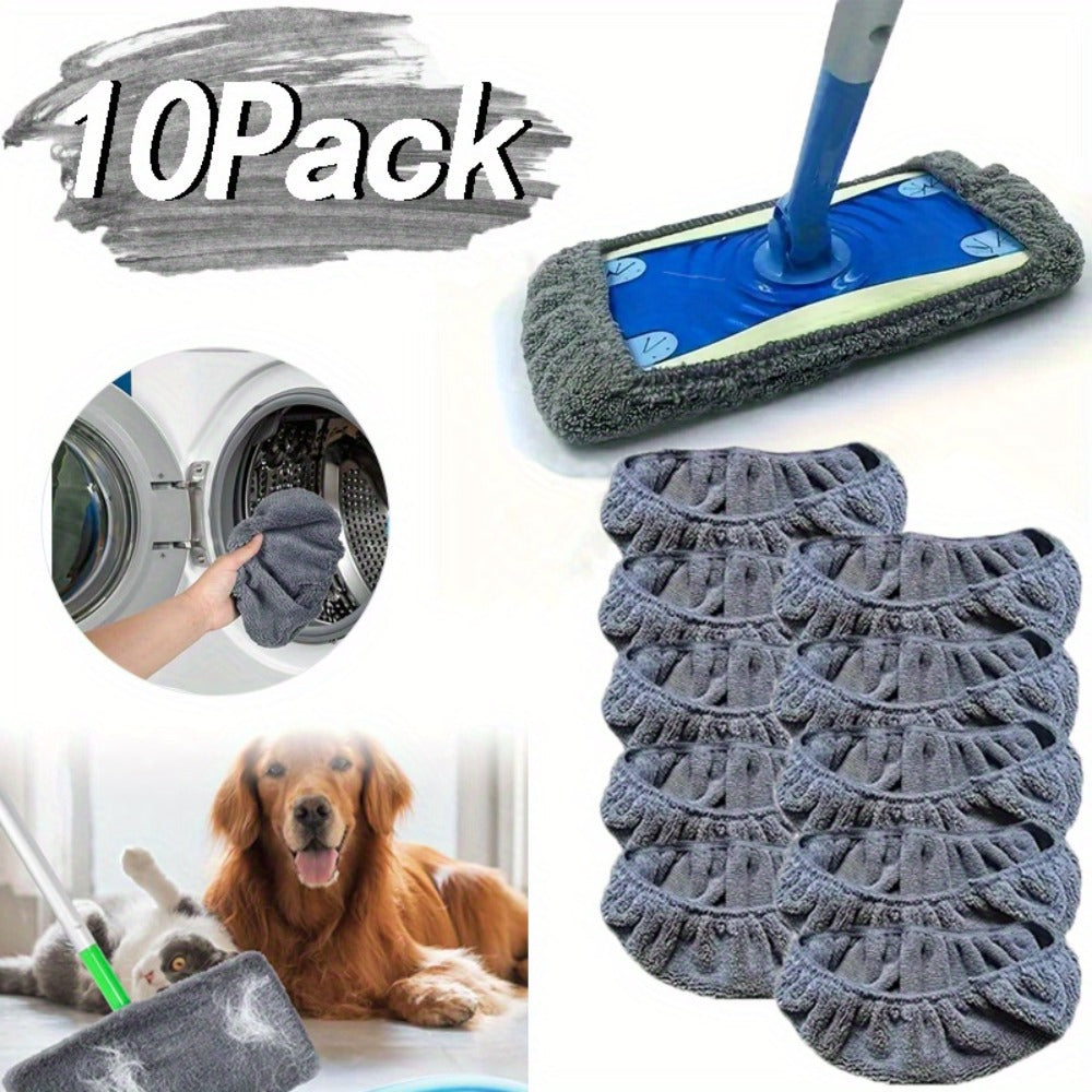 Reusable Microfiber Mop Pads 10-Pack Machine Washable Replacement Refill Pads for All Floor Surfaces Bathroom Bedroom Living Room Kitchen Hardwood Tile - product image 11