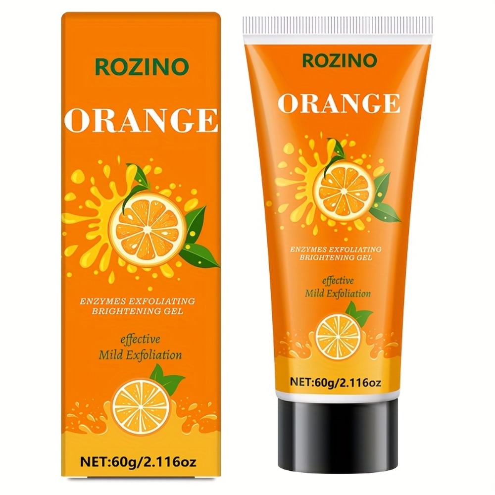 Orange Enzyme Cleansing Gel 60g Aloe Vera Hyaluronic Acid Vitamin C Gentle Exfoliating Deep Pore Cleansing Brightening Moisturizing Face Body Daily Skin Care Women - product image 3