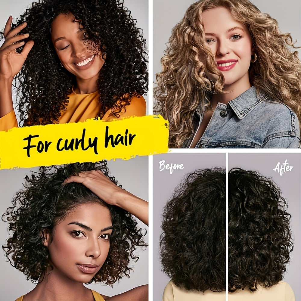 Moroccan Argan Oil Curl Defining Cream 280ml — Moisturizing Frizz Control Curl Definer for Wavy Coily & Permed Hair, Long-Lasting Volume, Glycerin Formula, No Crunch, Women & Men - product image 7