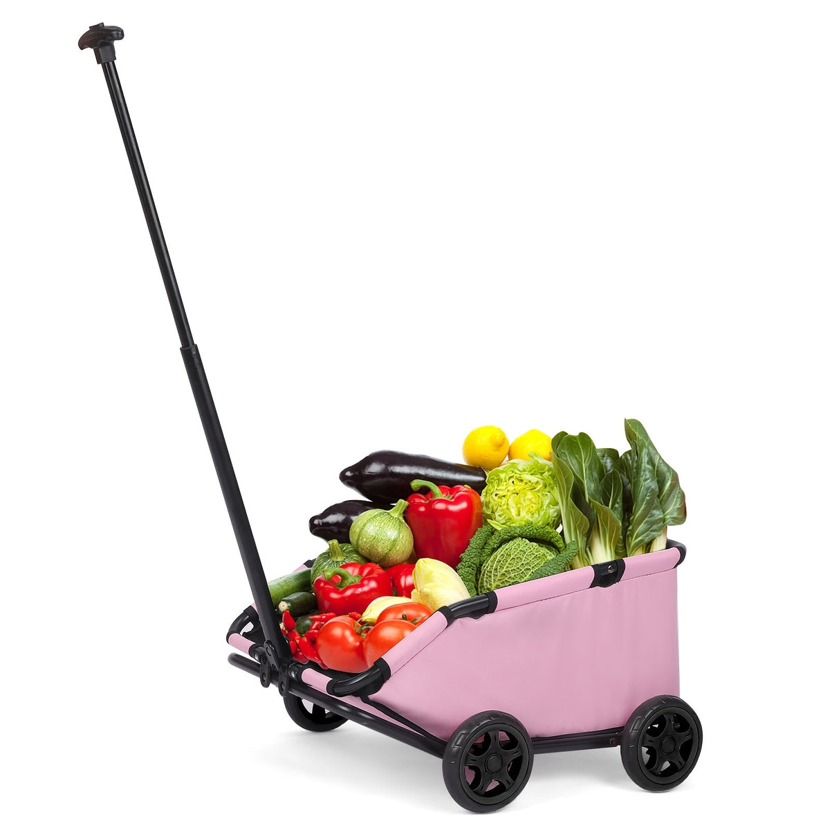 Pet Stroller for Small Dogs & Cats Foldable Mini Dog Wagon with Extendable Pull Handle, Built-In Cushion, Safety Rope & Storage Bag | Featherlight Travel Cart - product image 3