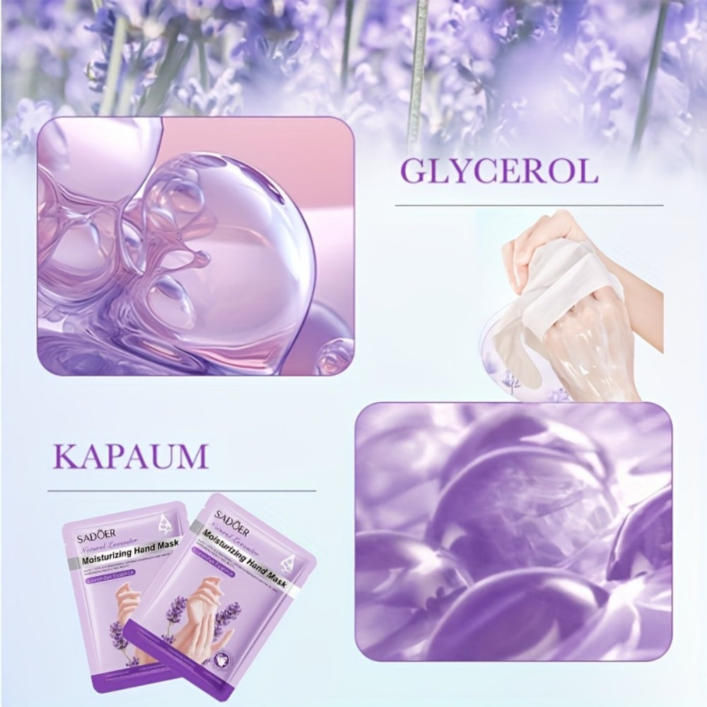 Moisturizing Hand Mask Gloves Glycerin & Lavender 4 & 8 Pairs — Natural Essential Oil Deep Hydrating Hand Spa Treatment, Hypoallergenic Individually Wrapped Hand Care Gift for Wome - product image 7