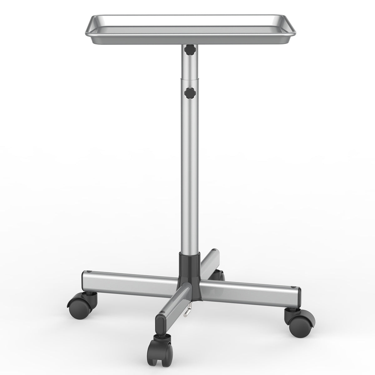 Salon Trolley Cart Height Adjustable 30 to 42 Inch Rolling Tray Table on Wheels Lockable Casters for Hair Stylist Barber Esthetician Nail Salon Spa Beauty Station Silver - product image 15