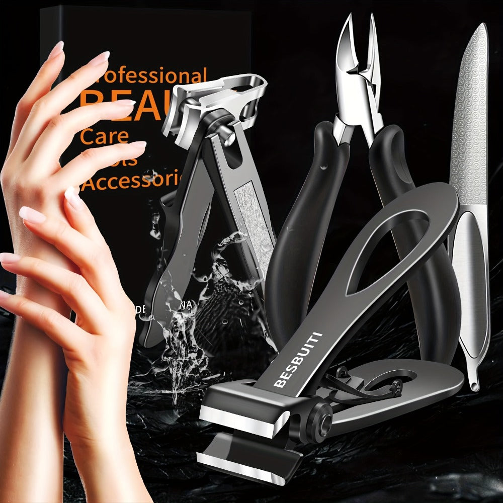Thick Toenail Clipper Set for Seniors & Diabetics — Wide Jaw Ingrown Toenail Clipper, Heavy Duty Angled Nail Clipper & Nail File Kit for Men and Women, Professional Thick Nail Cutt - product image 4