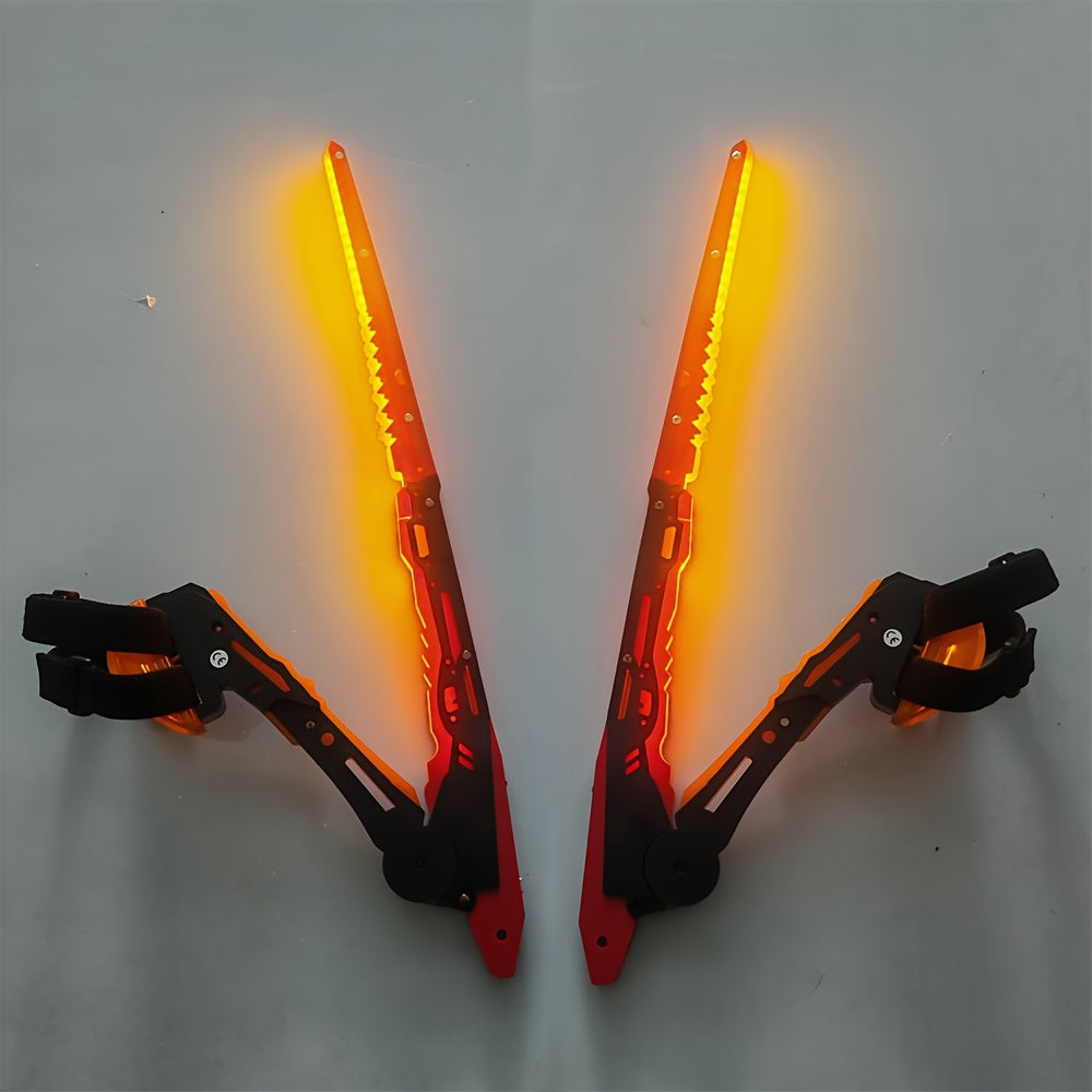 Luminous Blade for Halloween Costume Cosplay Sci-Fi Role Play Party, Rechargeable Red & Blue Single or 2pcs Set for Men & Women – LED Mantis Knife Cyberpunk - product image 18
