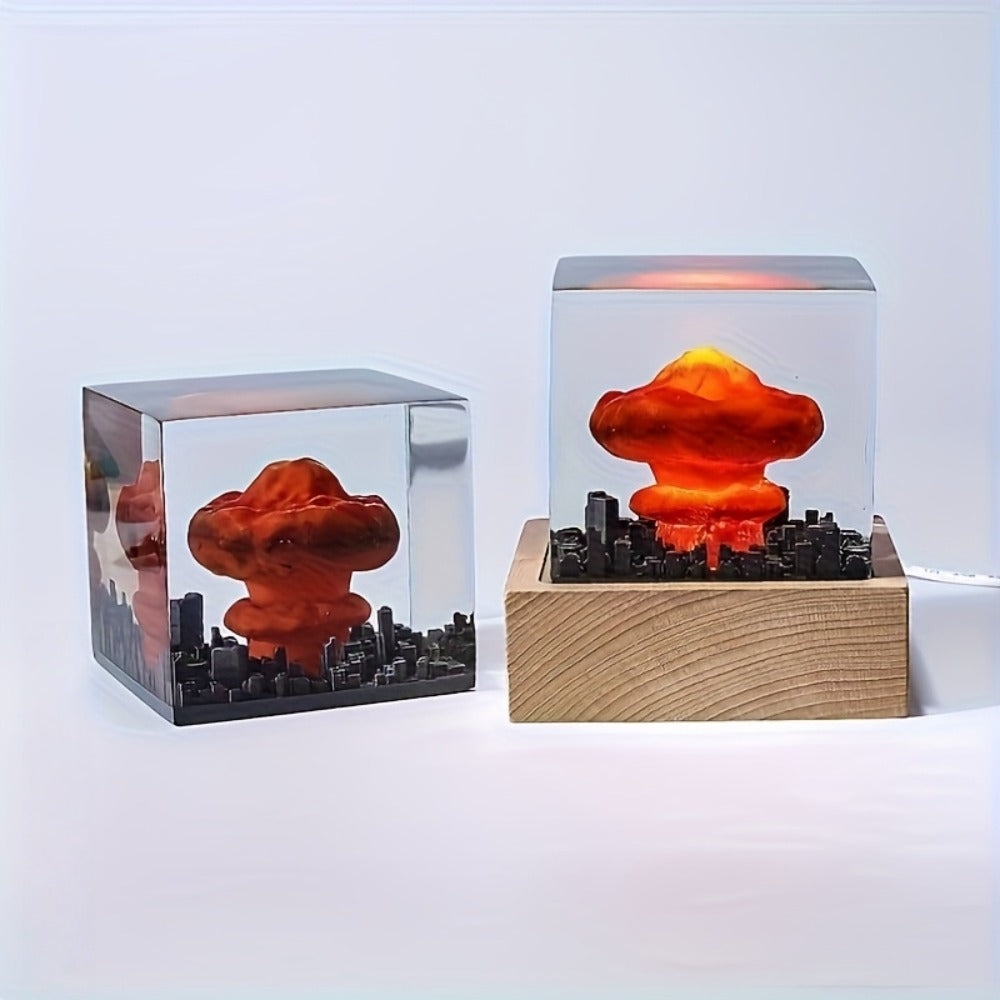 Mushroom Cloud Night Light – USB Powered LED Atomic Bomb Glow Lamp, Sci-Fi Desktop Decoration Art Piece, Unique Gift for Nuclear Enthusiasts, Bedroom Living Room Office Decor - product image 6