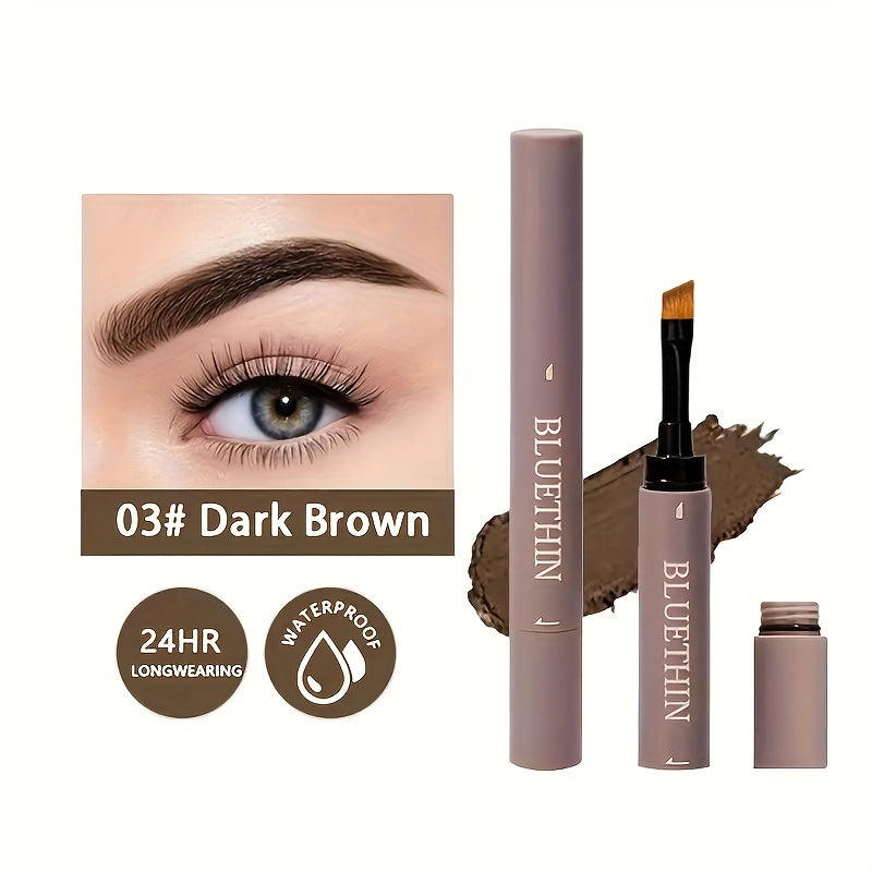 Waterproof Eyebrow Pencil Double-Ended Micro Precision Tip - Long-Lasting Smudge-Proof Brow Definer with Spoolie Brush Hair Stroke Effect for Women All Skin Types Dark Brown - product image 10