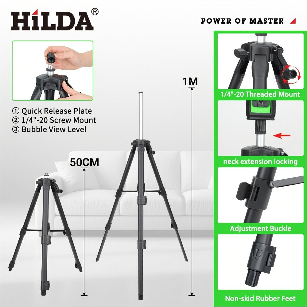 Green Laser Level Self Leveling Cross Line Horizontal Vertical Green Beam Laser with 39 Inch Adjustable Tripod Rotating Head for Home Decoration Construction Tiling Alignment - product image 6