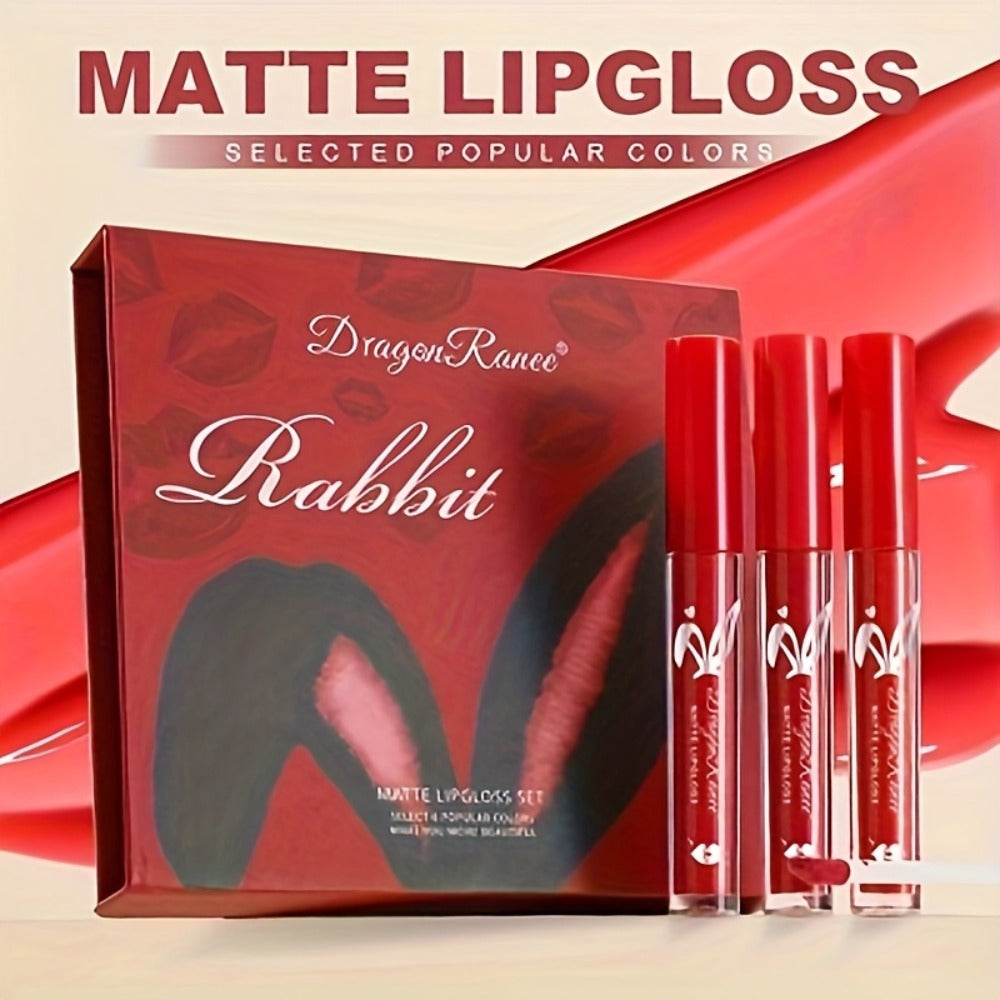 Red Lip Glaze Gift Set 6pcs in Elegant Box — Long-Lasting Smudge-Proof Glazed Finish, Smooth Paste Formula, All-Day Wear Versatile Lip Color for Beginners & Beauty Lovers, Holiday  - product image 6