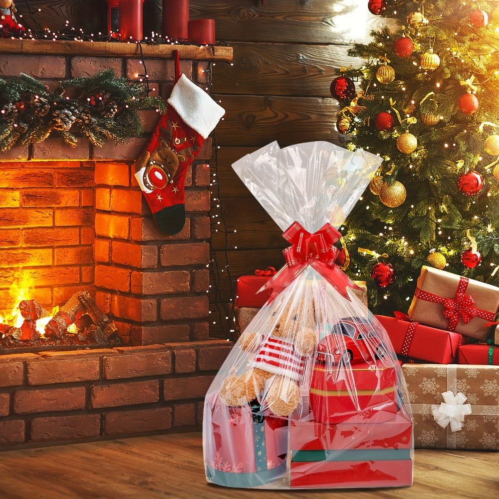 Cellophane Bags 50-Pack Large 18x30 Inch Transparent Gift Basket Wrap Bags – Clear Cellophane Wrapping for Christmas, Holidays & Gift Packaging - product image 17