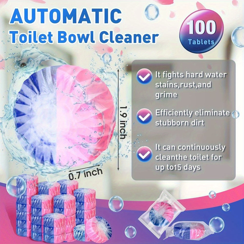 Toilet Bowl Cleaner Tablets 24 Pack, Automatic Toilet Tank Cleaning Tablets with Fresh Pine and Lemongrass Scent, Strong Detergent Bubbles for Bathroom Toilet Tank Cleaner Maintena - product image 8