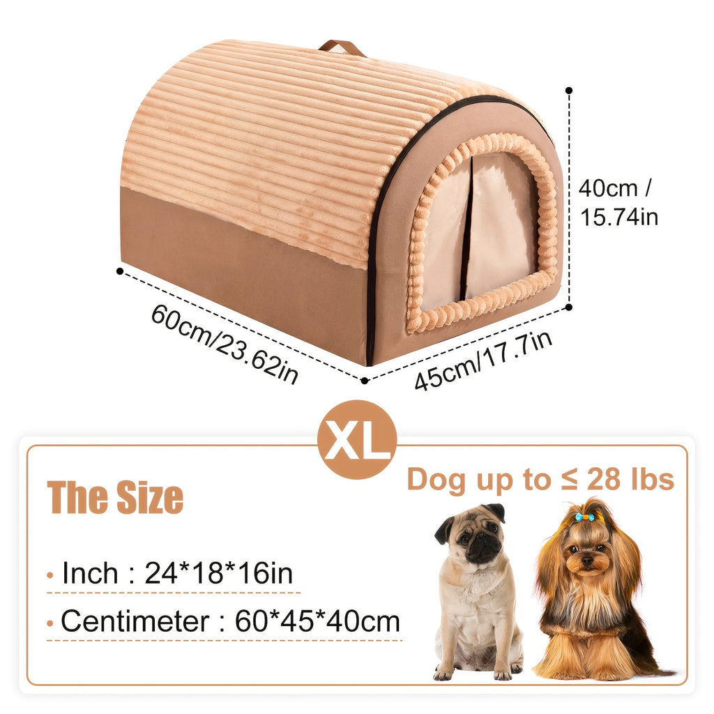 All-Season Soft Washable Cave Bed with Non-Slip Bottom, Cozy Puppy Kennel for Small Medium Large XL Dogs and Cats, Hassle-free Clean Removable Cushion, 4 Sizes - product image 2