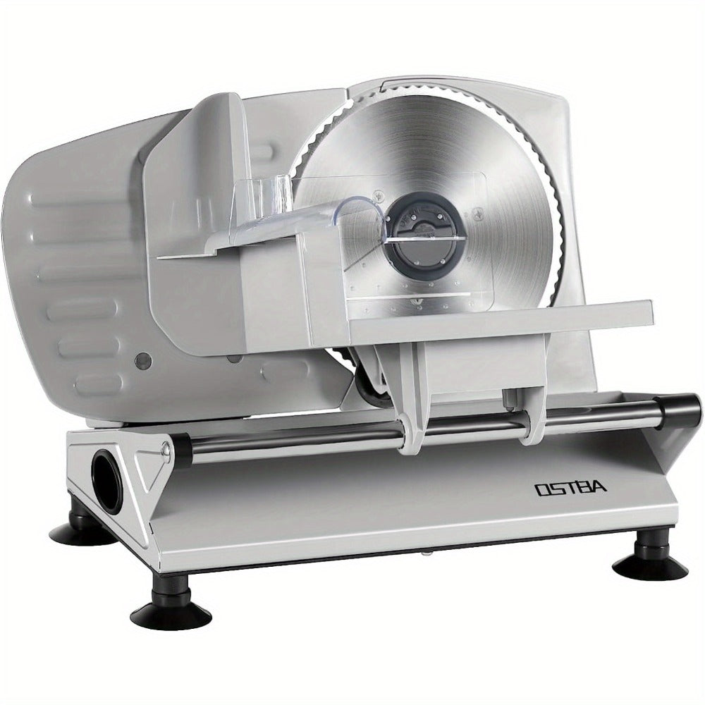 Electric Deli Food Slicer with Removable Stainless Steel Blades – Adjustable Thickness Meat Slicer for Home, Easy to Clean, Slices Cold Cuts, Cheese, Bread & Fruit - product image