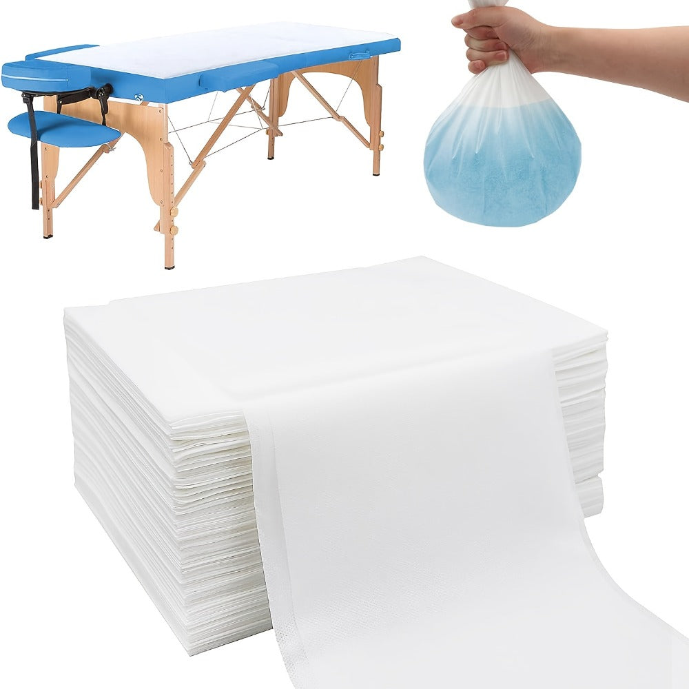 Disposable Massage Table Sheets 100-Pack Non-Woven Spa Bed Cover – Stain-Resistant Single-Use Table Liner for Massage Therapists, Estheticians, Tattoo Artists & Salons, White or Pi - product image 2