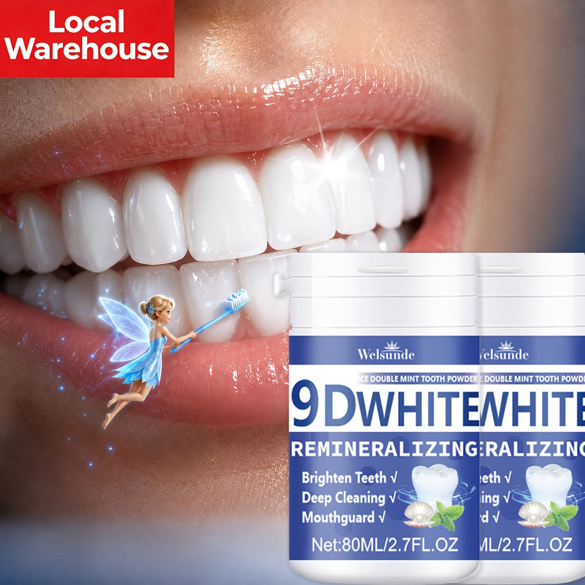 Hydroxyapatite Tooth Powder 2-Pack Remineralizing Fluoride-Free Deep Cleaning Whitening Mint Toothpowder for Sensitive Teeth Enamel Repair Daily Oral Care Gift - product image 16