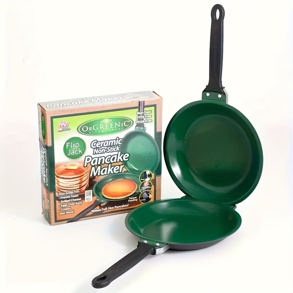 Reversible Non-Stick Pancake Skillet – Foldable Stainless Steel Flip Pan for Fluffy Pancakes, Omelettes & Frittatas | Dual-Sided Coating Dishwasher Safe Breakfast Cookware Pan - product image 9