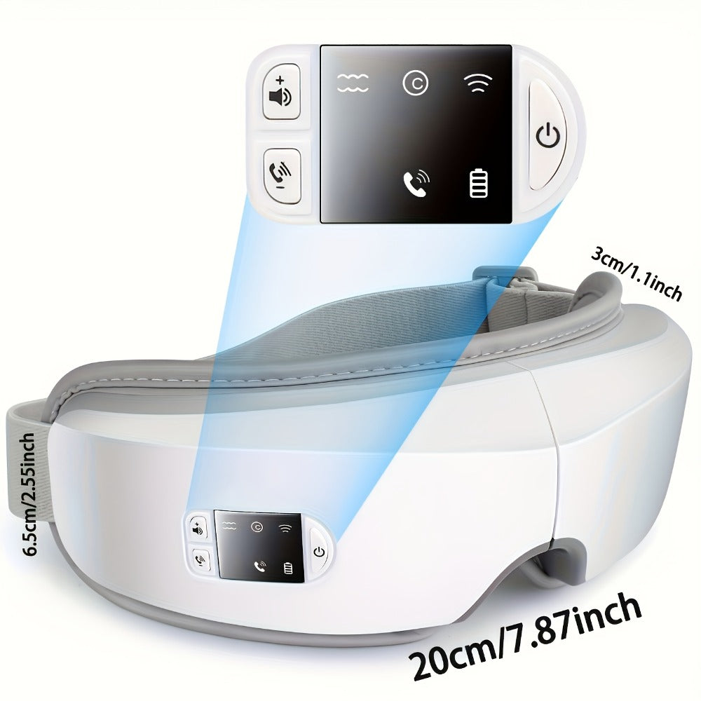 Eye Massager 4D Kneading Vibration Hot Compress Bluetooth Music Massage – Rechargeable Portable Eye Relax Device for Stress Relief - product image 5