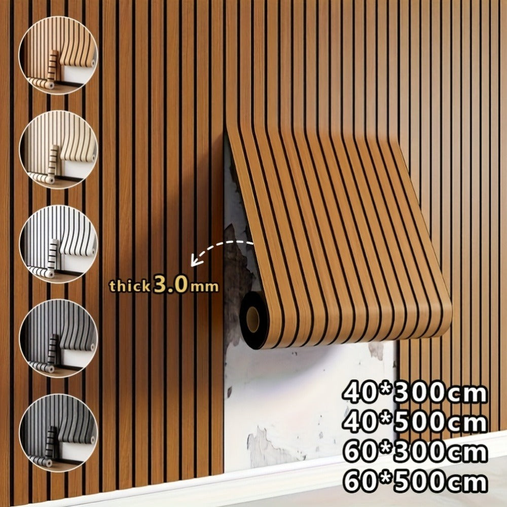 3D Wood Grain Wall Panels Self-Adhesive Peel and Stick Soundproof Grid Board Thick Matte Finish Wallpaper for Walls Ceilings Curved Surfaces Home Decor Easy Install - product image 4