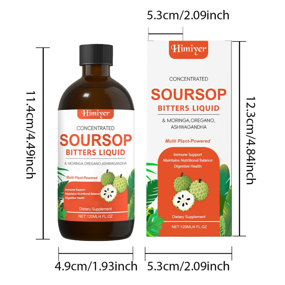 Soursop Bitters Liquid Herbal Supplement – Gut Health Support with Moringa, Oregano & Ashwagandha | Sugar-Free Vegan Formula for Sensitive Stomachs & Vitality | ShopVora UK - product image 3