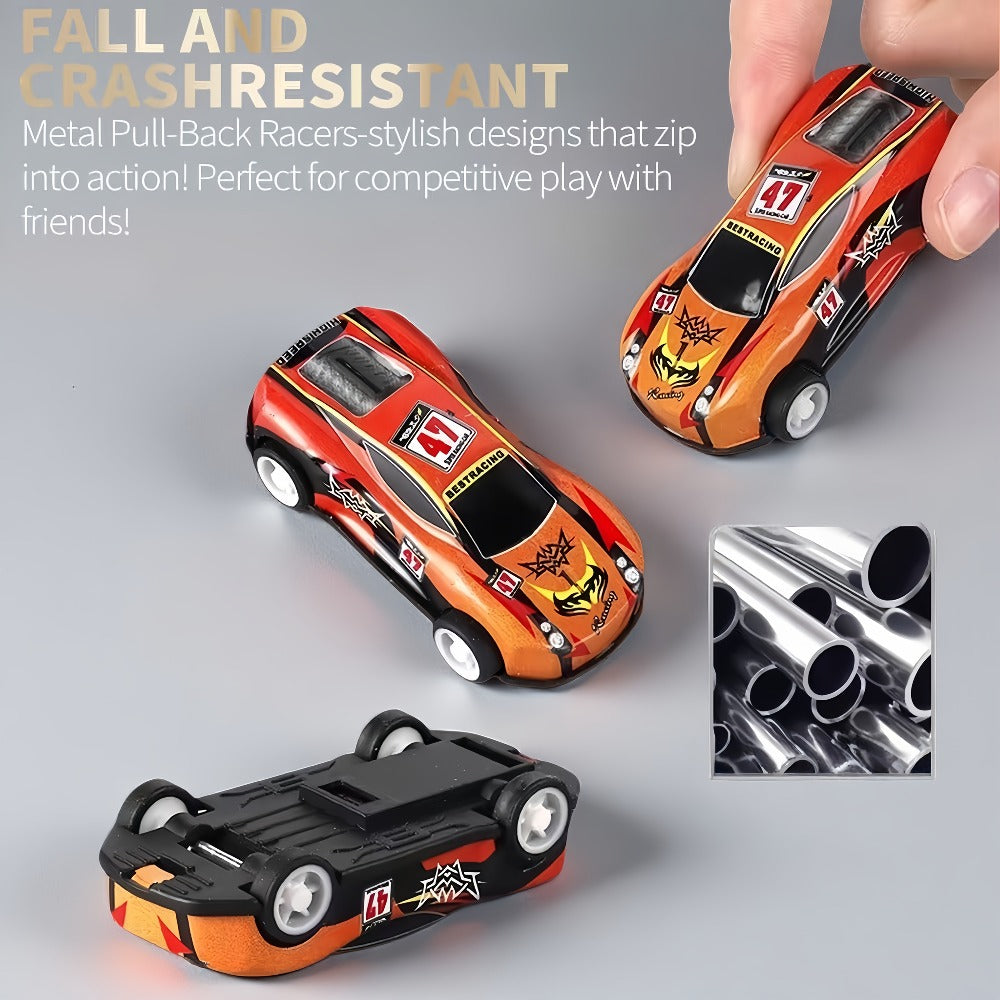 56 Mini Die-Cast Vehicles for Kids Boys Girls Ages 3+, Party Favors Birthday Christmas Gift – 64 Pcs Pull Back Toy Car Set with City Map, Traffic Signs - product image 7