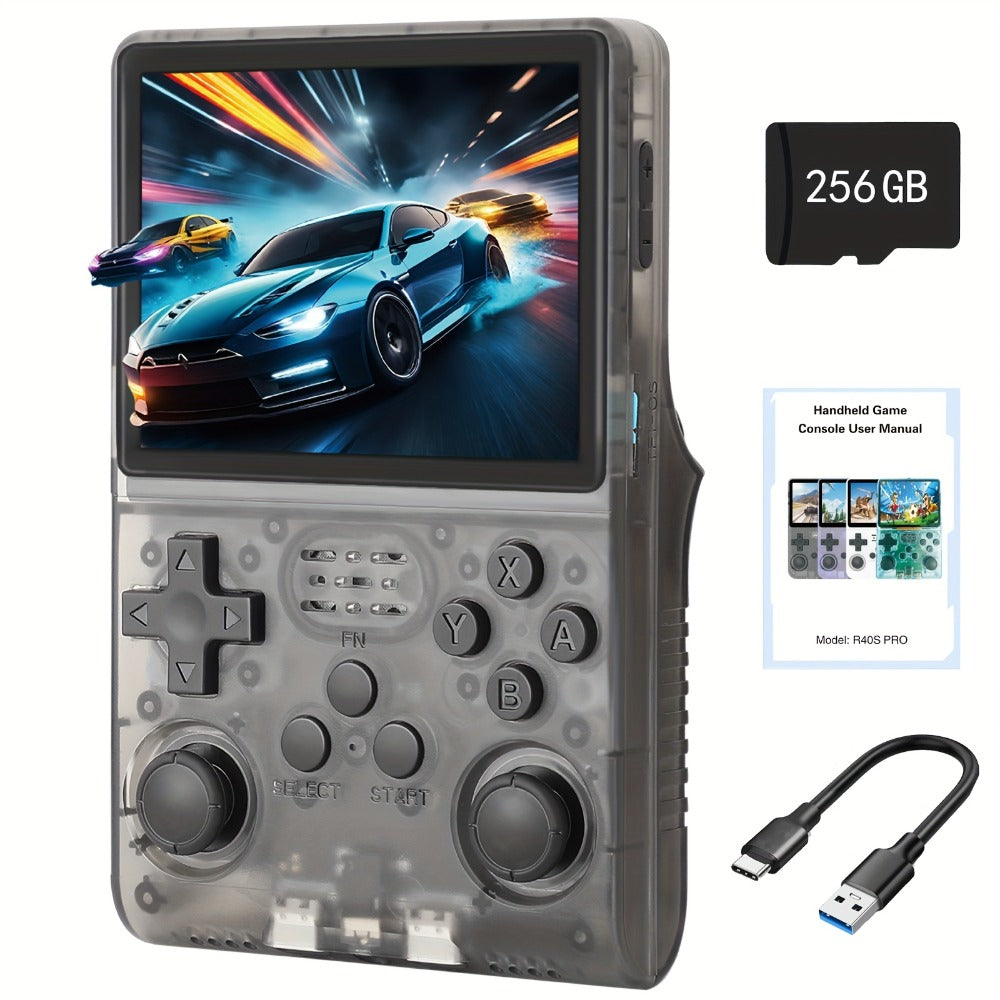R40S PRO Handheld Retro Game Console 256GB | 3.5 Inch IPS Screen Portable Emulator with Linux System, Pocket Video Game Player for Travel, Christmas & Birthday - product image
