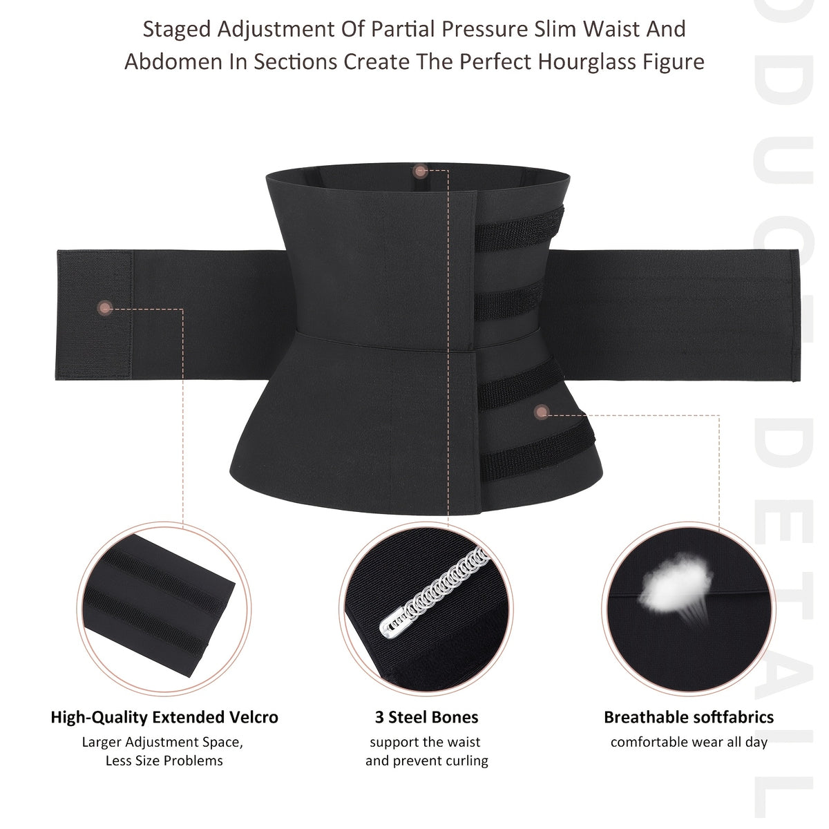 Waist Trainer for Women Latex Underbust Double Training Belt Tummy Control Waist, Post-Surgery Compression & Shaping Belt - product image 6