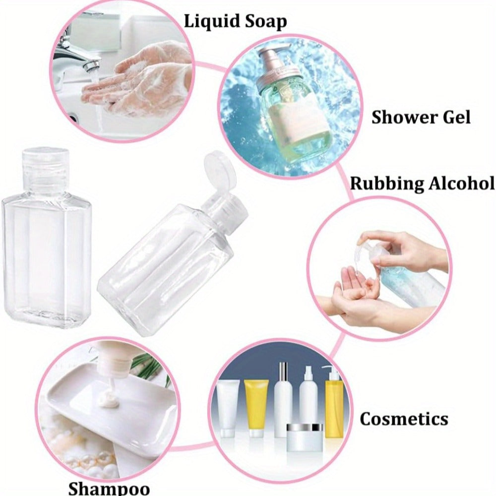 TSA Approved Travel Bottles 2oz Flip Cap 40 Pack Clear Plastic Refillable Squeeze Containers for Hand Sanitizer Shampoo Conditioner Soap Toner Lotion Travel Size Toiletry Bottles - product image 4