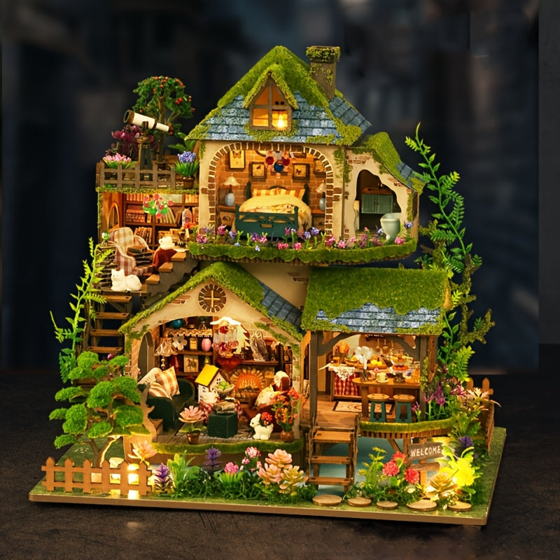 No Glue Laser-Cut Wood 3D Puzzle Creative Home Decor Gift for Birthday Christmas Valentine's Day – DIY Wooden Forest Hut Model Kit Handcrafted Miniature Cabin - product image 8