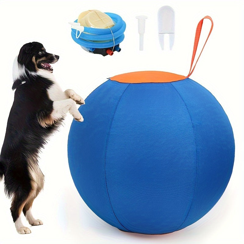 Inflatable Dog Ball Large Bear Shape Interactive Training Ball for Dogs Boredom Buster Toy for Bulldogs Australian Shepherds Golden Retrievers Large Breeds for - product image